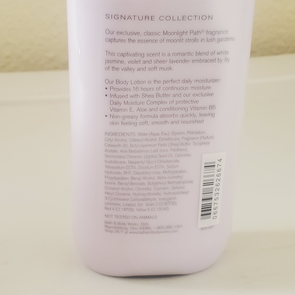 Bath & Body Works Moonlight Path Shea Vitamin E Body Lotion 8oz Jasmine Lavender - Picture 3 of 9